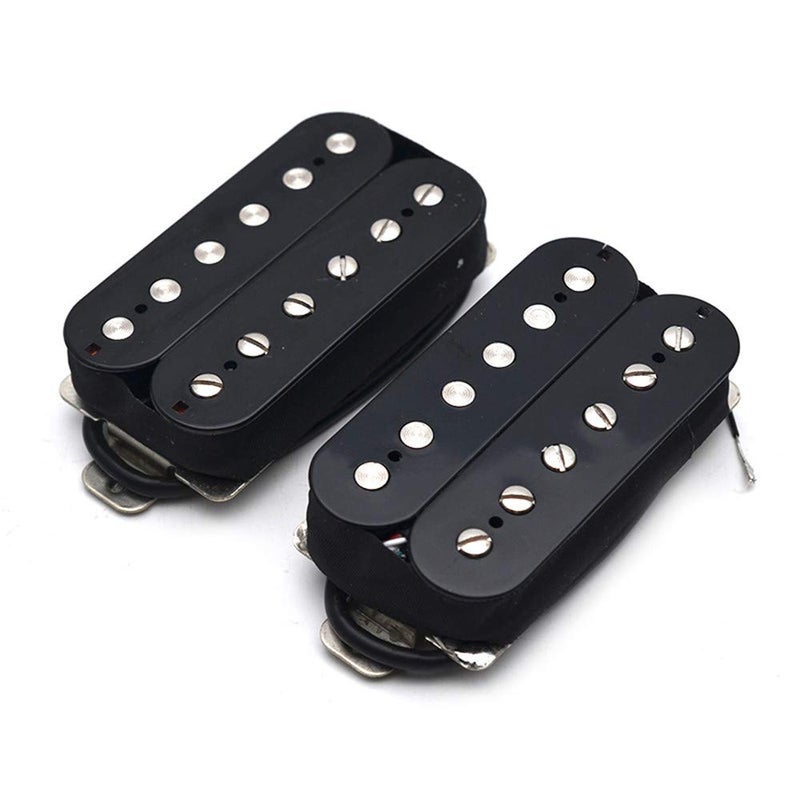 SAPHUE Alnico 5 Humbucker Pickup Double Coil Electric Guitar Pickups Set with Neck and Bridge with Prewired and Screws Parts Accessories Kit Black - Image 1